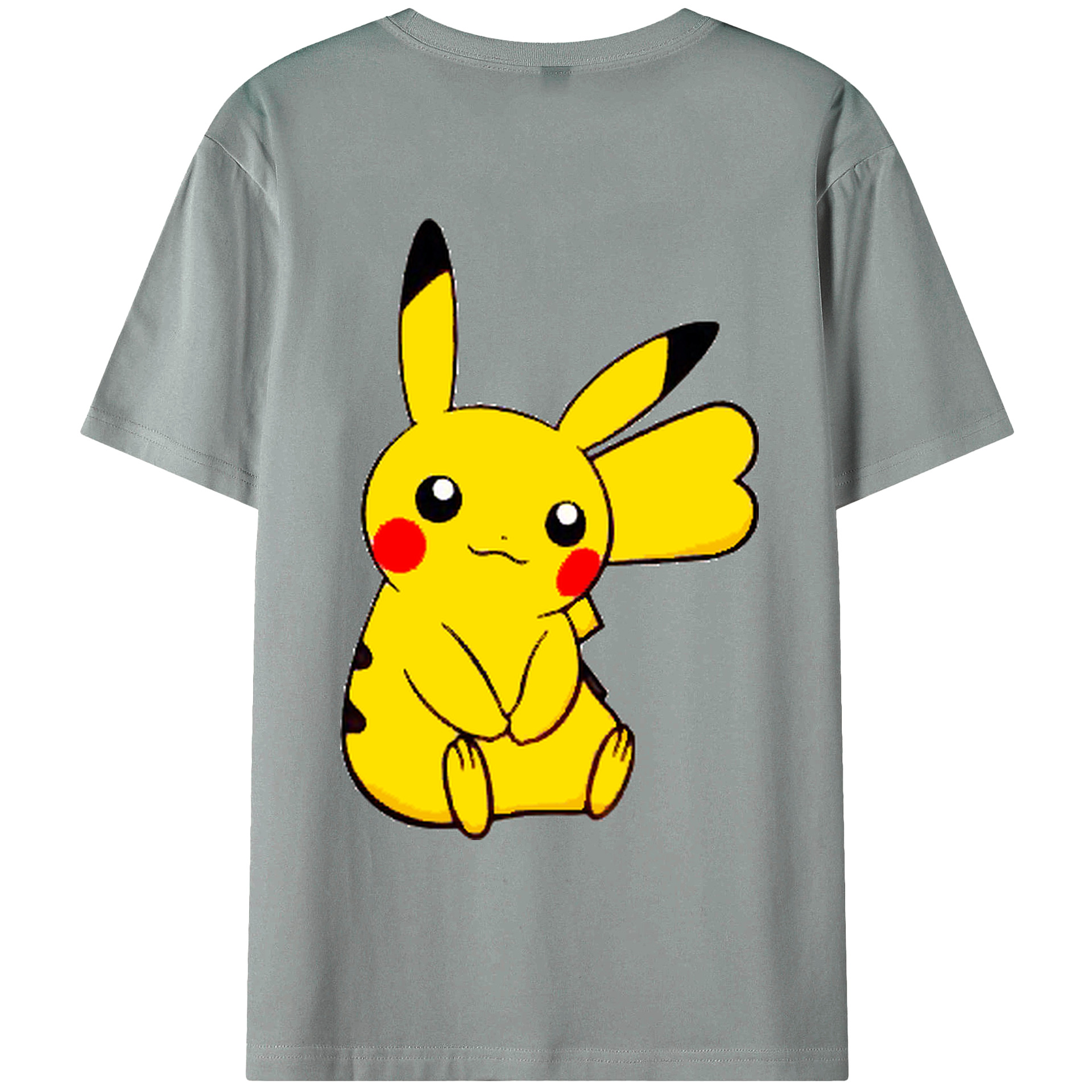 （画像用） ポケットモンスター Pokémon 綿100％ メンズ半袖Tシャツ（バックプリント） 通気性